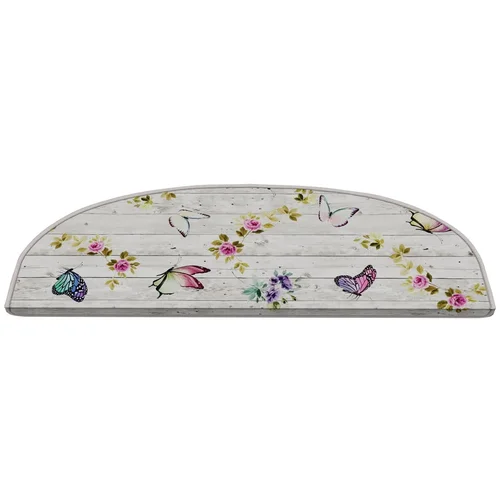 Vitaus Krem set tepiha za stepenice 16 kom 20x65 cm Butterfly Life –