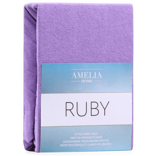 AmeliaHome Plahta s gumom Ruby 80-90x200 cm, ljubičasta Slike