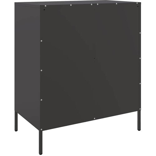  Komoda crna 68 x 39 x 79 cm čelična Slike
