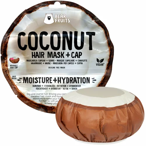 Bear Fruits coconut hidratantna maska za kosu + kapa za kosu, 20 ml
