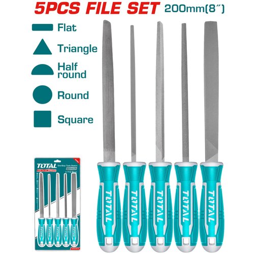 Total 5-dijelni set čeličnih turpija / INDUSTRIAL (THT918516) Slike