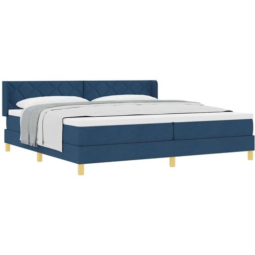  Boxspring - Krevet s oprugama s madracem Plava 200 x 200 cm tkanina Slike