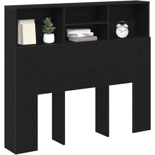 vidaXL Glava kreveta s ormarićem Crni hrast 120x19x103.5 cm Konstruirano drvo Cijene