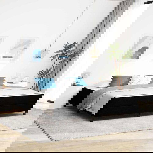 VidaXL Krevet s opruga kutije Ostalo Crna 180 x 200 cm tkanina Slike