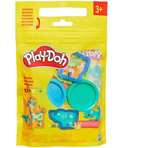 Hasbro Play-Doh: Mini safari set s 4 teglice plastelina - Cene