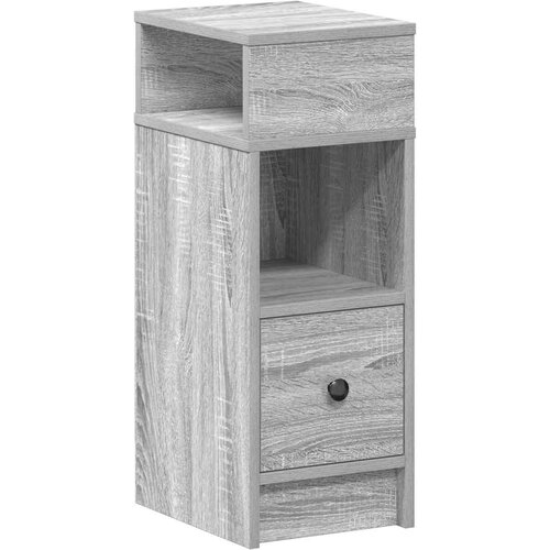  Noćni ormarić s ladicom sivi Sonoma 25x31x66 cm Slike