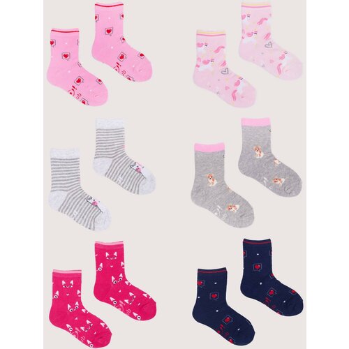 Yoclub Kids's Socks Pattern 6-Pack SKA-0006G-AA00-010 Cene