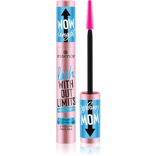 Essence lash WITHOUT LIMITS WATERPROOF maskara za volumen i produžavanje trepavica vodootporna nijansa 03 Black Waterproof 13 ml Slike