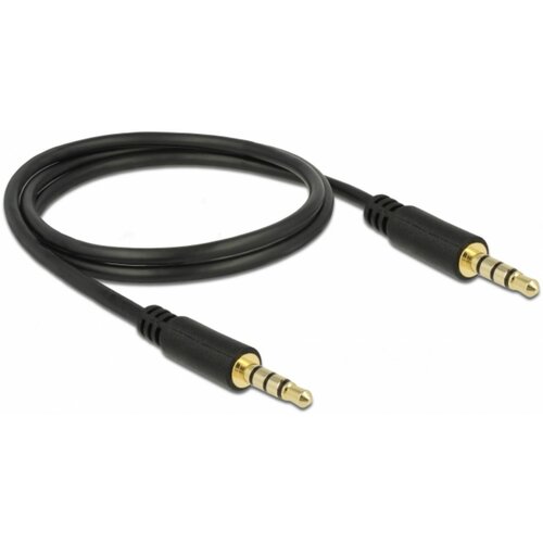 Delock Kabel AVDIO 3,5M-3,5M 4pin 1m črn 83435 Slike