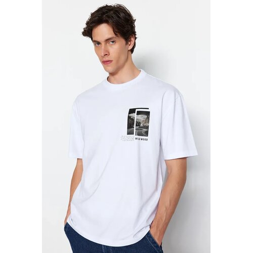 Trendyol Mu&scaron;ka majica Tmnss23Ts00242, Bela Cene