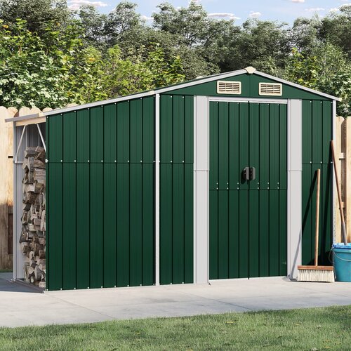 vidaXL Vrtna lopa zelena 277x93x179 cm pocinkano jeklo Cene