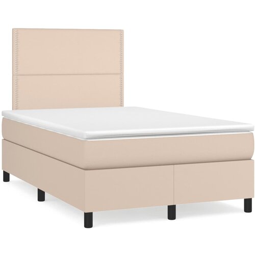  The Living Store Box spring postelja z vzmetnico kapučino 120x190cm umetno usnje - Box Spring Postelja, (21446532) Cene