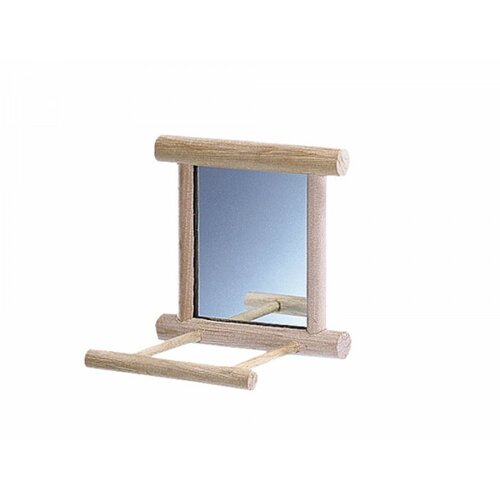 Nobby ogledalo za ptice sa drvenim stajalištem 10x10cm Slike