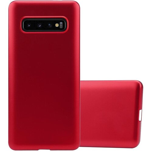 Cadorabo Ohi&scaron;je, združljiv s Samsungom v kovinsko rdeči - za&scaron;čitni pokrov, narejen iz fleksibilnega silikona TPU, (20585284) Cene
