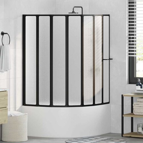 VidaXL tu&amp;scaron; paravan savijanje other ručna crna 168 x 140 cm aluminij Slike