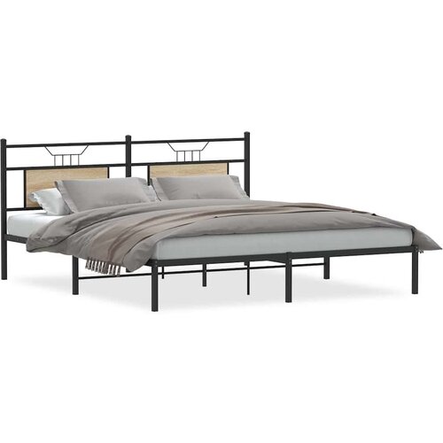 VidaXL Okvir kreveta bez madraca boja hrasta sonome 160x200 cm drveni Slike