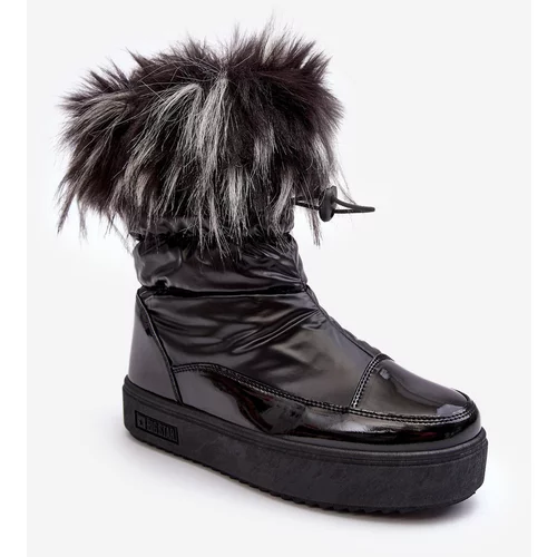 Big Star Women's snow boots with Black fur