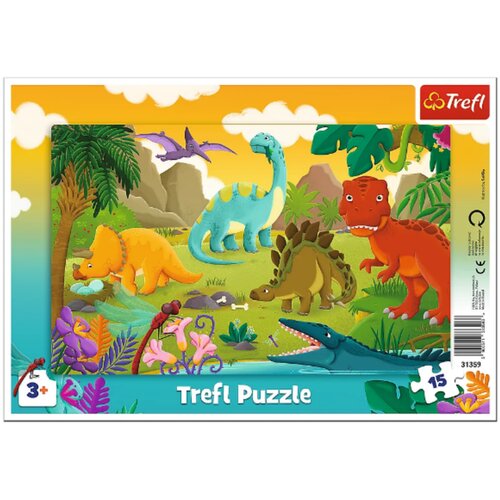 Puzzle od 15 okvira &amp;ndash; Dinosauri &amp;ndash; Trefl 31359 Slike