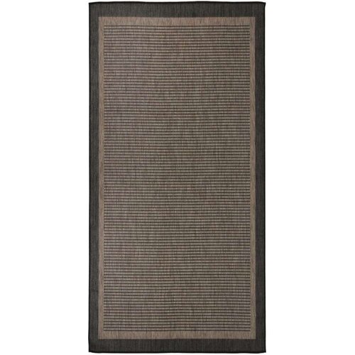 Vanjski tepih ravnog tkanja 100 x 200 cm tamnosmeđi Slike