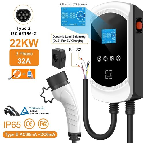  Punjač EVSE Type 2 – 22kW 32A trofazni sa Dual Dynamic Load Balancing opcijom Cene