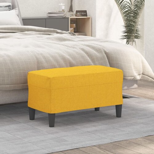  Klupa Svjetložuta 70 x 35 x 41 cm od tkanine Slike
