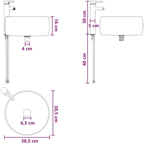  Umivaonik za kupaonicu Krom 38,5 x 38,5 x 16 cm Metal Slike