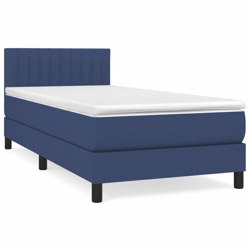 Maison Chic Box spring postelja - Vzmetna postelja z vzmetnico modra 100x200 cm blago SL390, (21889820) Cene
