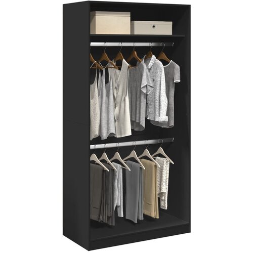 VidaXL Ormar crni 100 x 50 x 200 cm od konstruiranog drva Slike