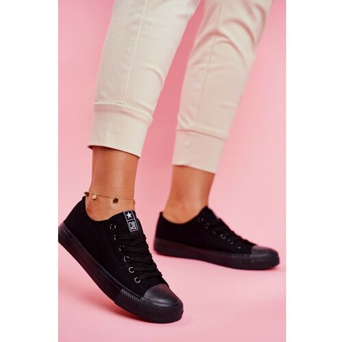 Kesi Women's Sneakers Low Material Black Ecoma Cene