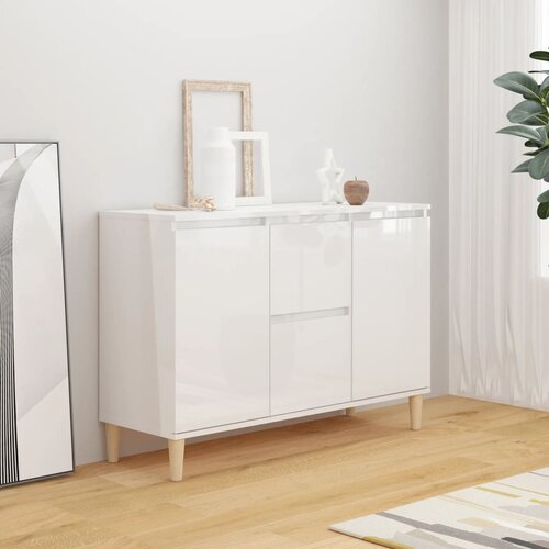 VidaXL Komoda visoki sjaj bijela 103,5 x 35 x 70 cm od iverice Slike