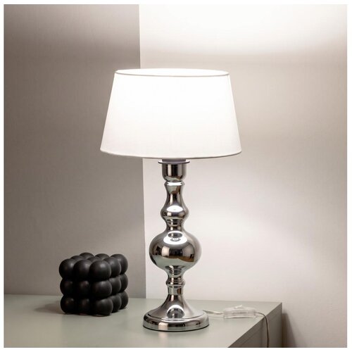 Brilagi Stona lampa CERIA 1xE27/60W/230V prečnik 25 cm sjajni hrom/bela Slike
