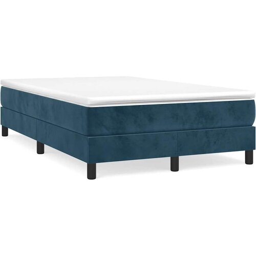 Box spring krevet s madracem tamnoplavi 120 x 200 cm bar&amp;scaron;unasti Slike