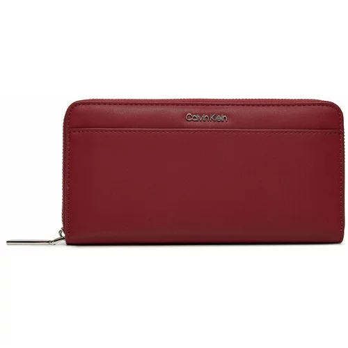 Calvin Klein Velika ženska denarnica Ck Must Lg Z/A Wallet W/Slip K60K610949 Rdeča