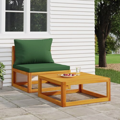 VidaXL 2-dijelni set vrtnih sofa s jastucima masivno bagremovo drvo Slike