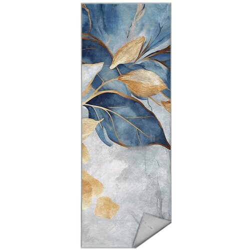 Mila Home moder/zlat pralen tekač 80x200 cm golden leaves – Cene