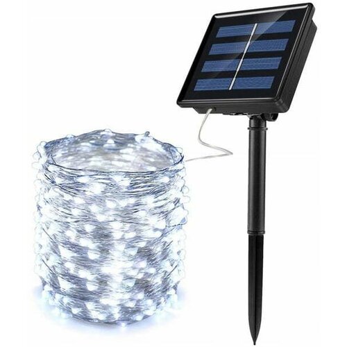 Malatec Solarne novoletne lučke veriga 100 LED hladno bela 10m 8 funkcij, (20410285) Cene