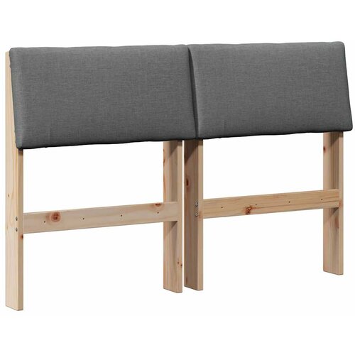  Tapecirani uzglavlje Tamno siva 120 cm Čvrsto borovo drvo Slike