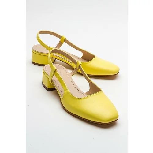LuviShoes 66 Women's Yellow Heeled Sandals