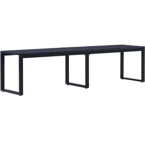 VidaXL Vrtna klop 180 cm PS plo&amp;scaron;ča črna Slike
