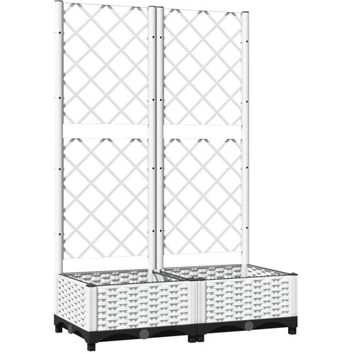  Vrtna sadilica s re&amp;scaron;etkom bijela 80 x 40 x 121,5 cm PP Slike