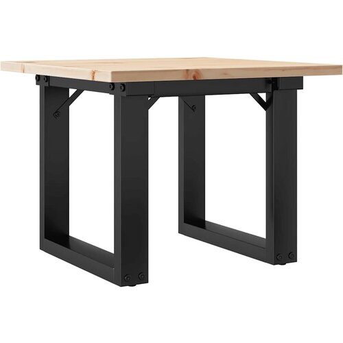 Maison Chic Klubska mizica - kavna mizica - Nizka mizica O okvir 50x50x35 cm trdna borovina lito železo, (21753898) Cene