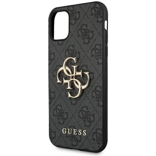 Guess GUHCN614GMGGR silikonski ovitek za iPhone 11 - črn z zlatim logom Cene