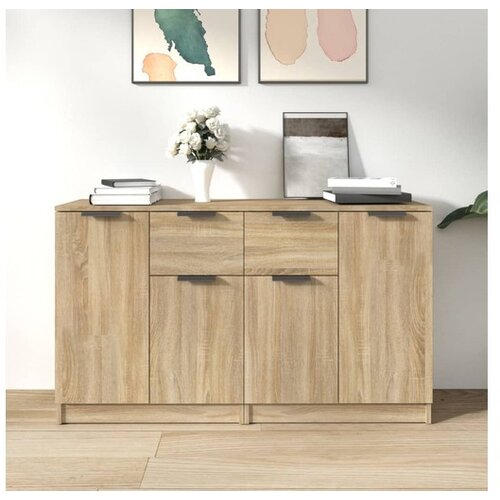  Komoda 2kom boja hrasta sonome 60x30x70cm od konstruiranog drva Cijene