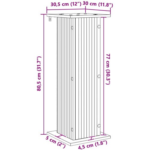  Stalak za biljke 2 pcs Hrast sonoma 30,5 x 30 x 80,5 cm Slike