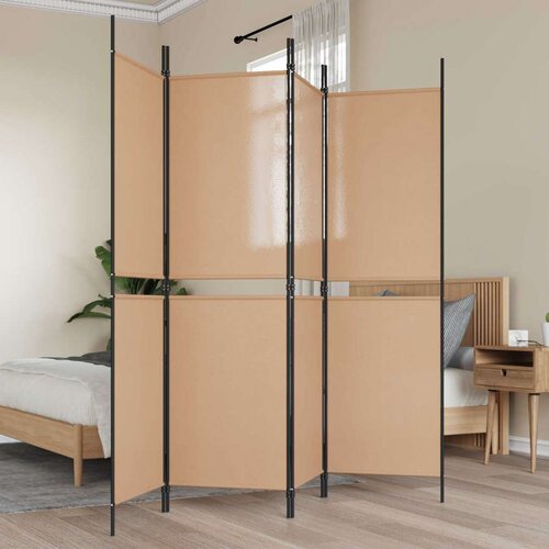  4-panelni pregradni zid Bež 200 x 180 cm Tkanina - Bež 200 x 180 cm Cene