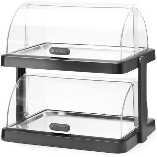 Hendi dupla rashladna roll-top vitrina duo, uniq, dizajnirao robert bronwasser, crna, 480x355x(H)480mm Cene