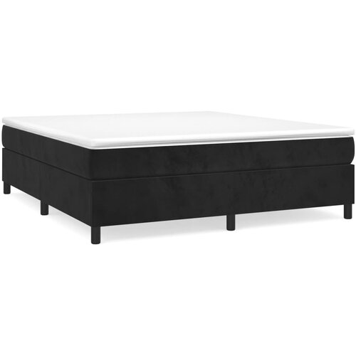 VidaXL Box spring postelja z vzmetnico črna 180x200 cm žamet, (20723300) Slike