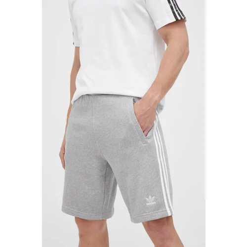 Adidas Bombažne kratke hlače Adicolor Classics 3-Stripes Sweat Shorts siva barva