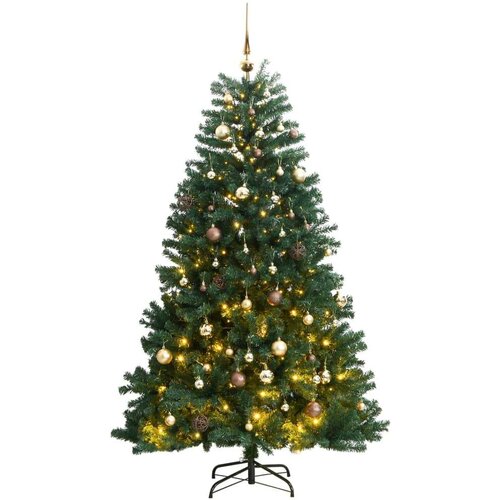  Umjetno božićno drvce 300 LED sa šarkama i kuglicama 240 cm Cene