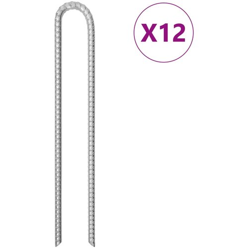 vidaXL Klinovi za šator U-oblika 12 kom 41,5 cm Ø12 mm pocinčani čelik Cijene